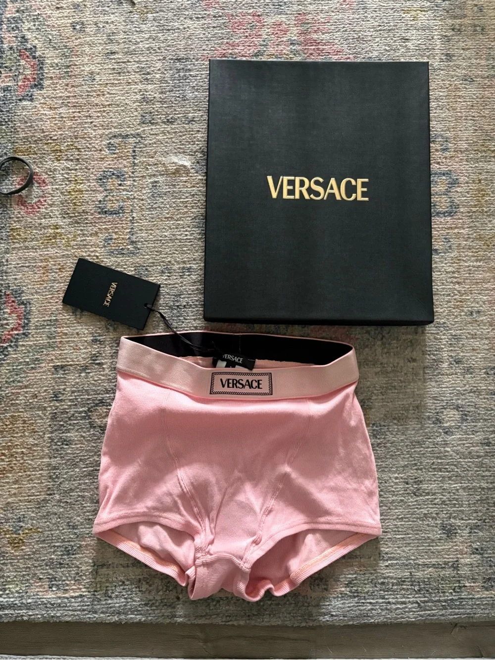 Versace Women's Pink High-Waist Shorts Size 1 NWT & Box